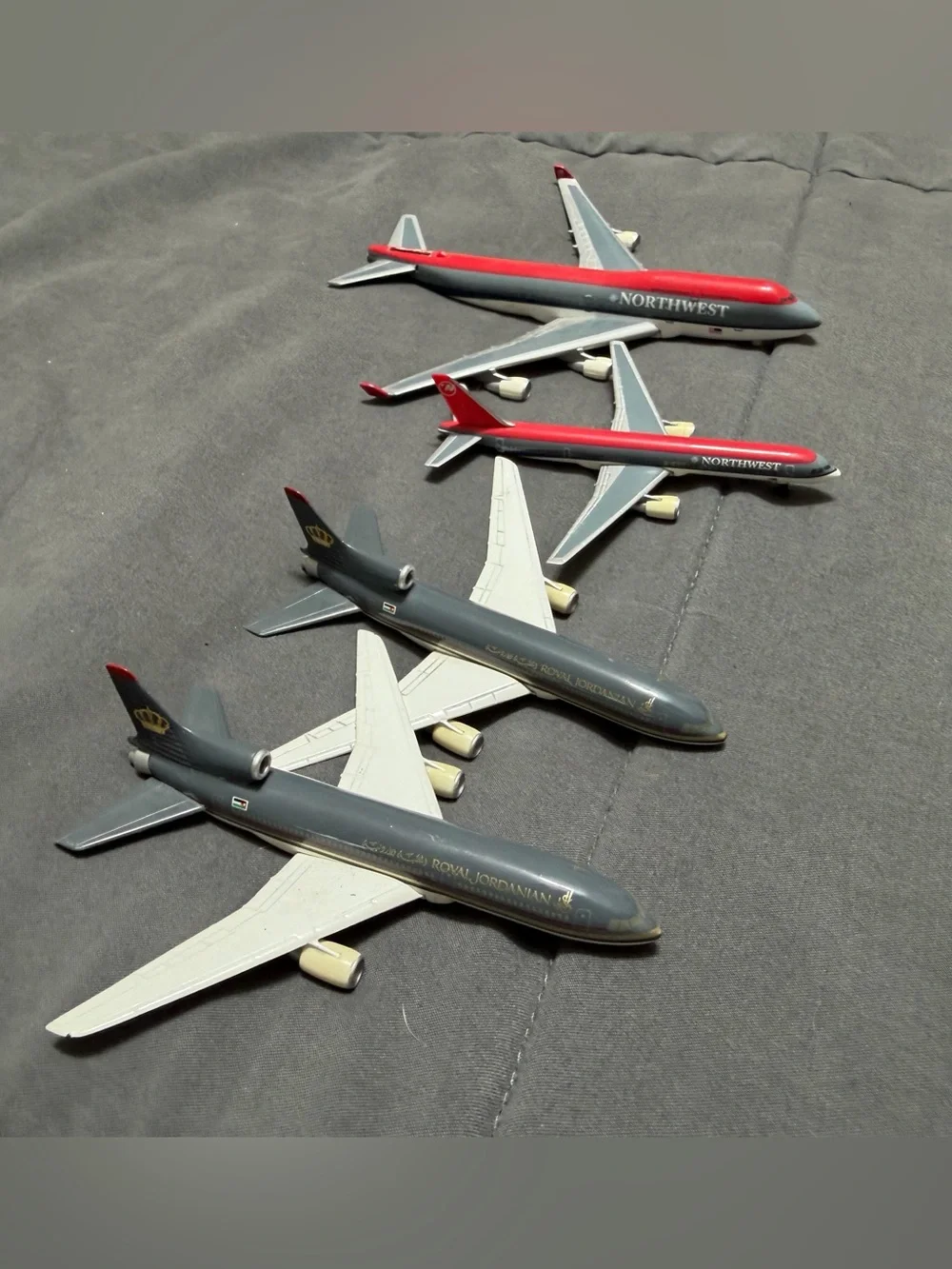 Vintage Herpa Wings Royal Jordanian & Northwest Airlines 4PC Lot